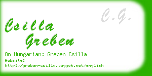 csilla greben business card